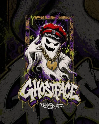 Russelogo «Ghostface» i graffiti-stil