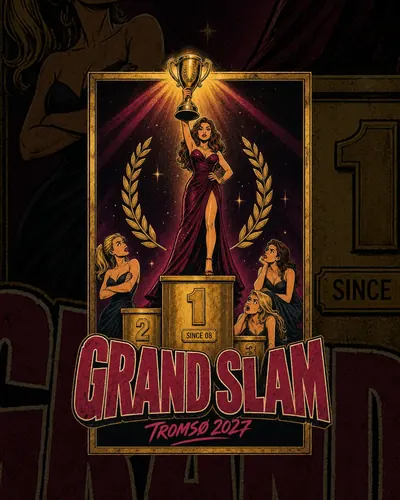 Russelogo «Grand Slam» med seierspall